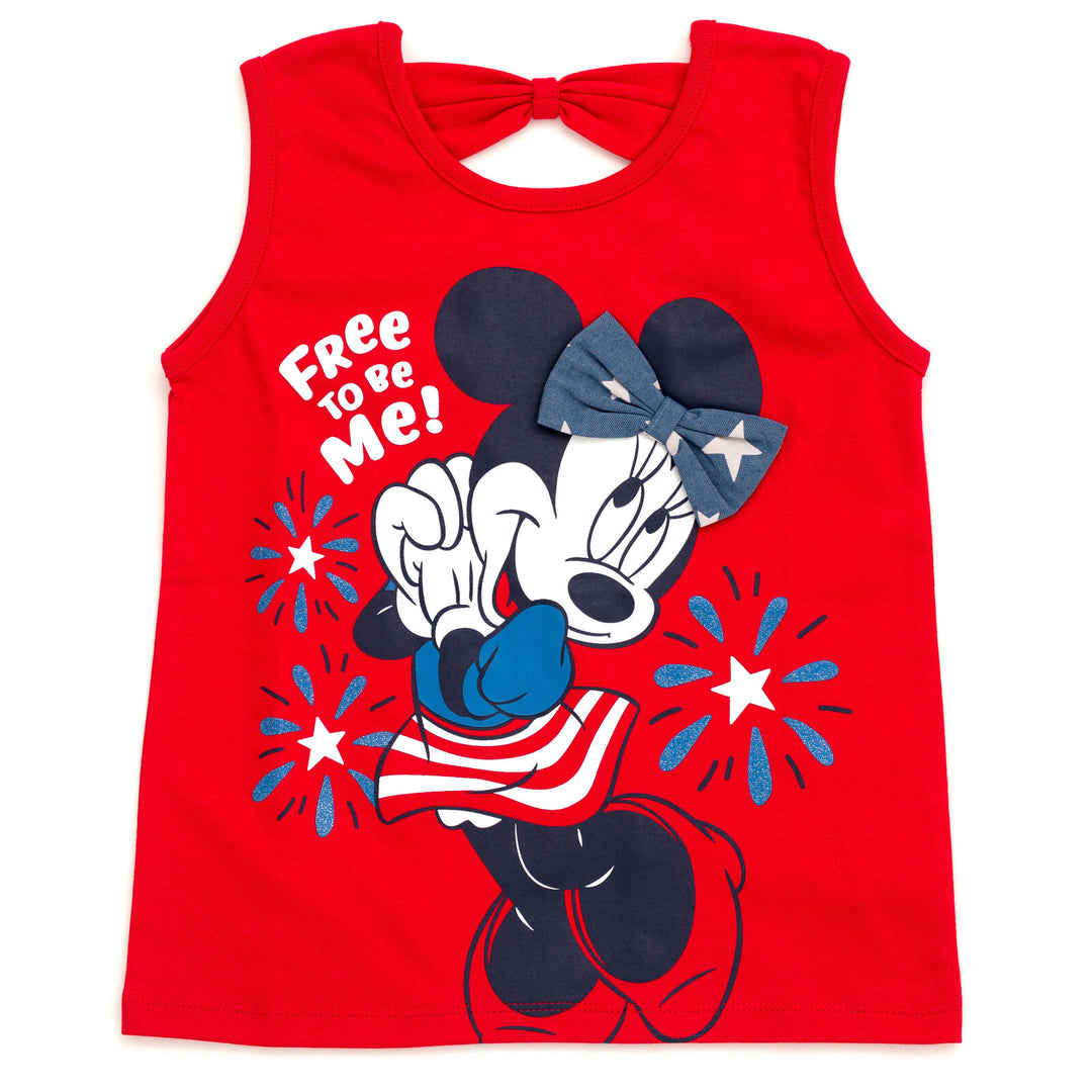 Disney Minnie Mouse T-Shirt and Chambray Shorts Outfit Set