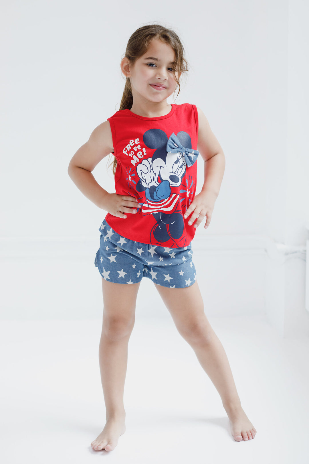 Disney Minnie Mouse T-Shirt and Chambray Shorts Outfit Set