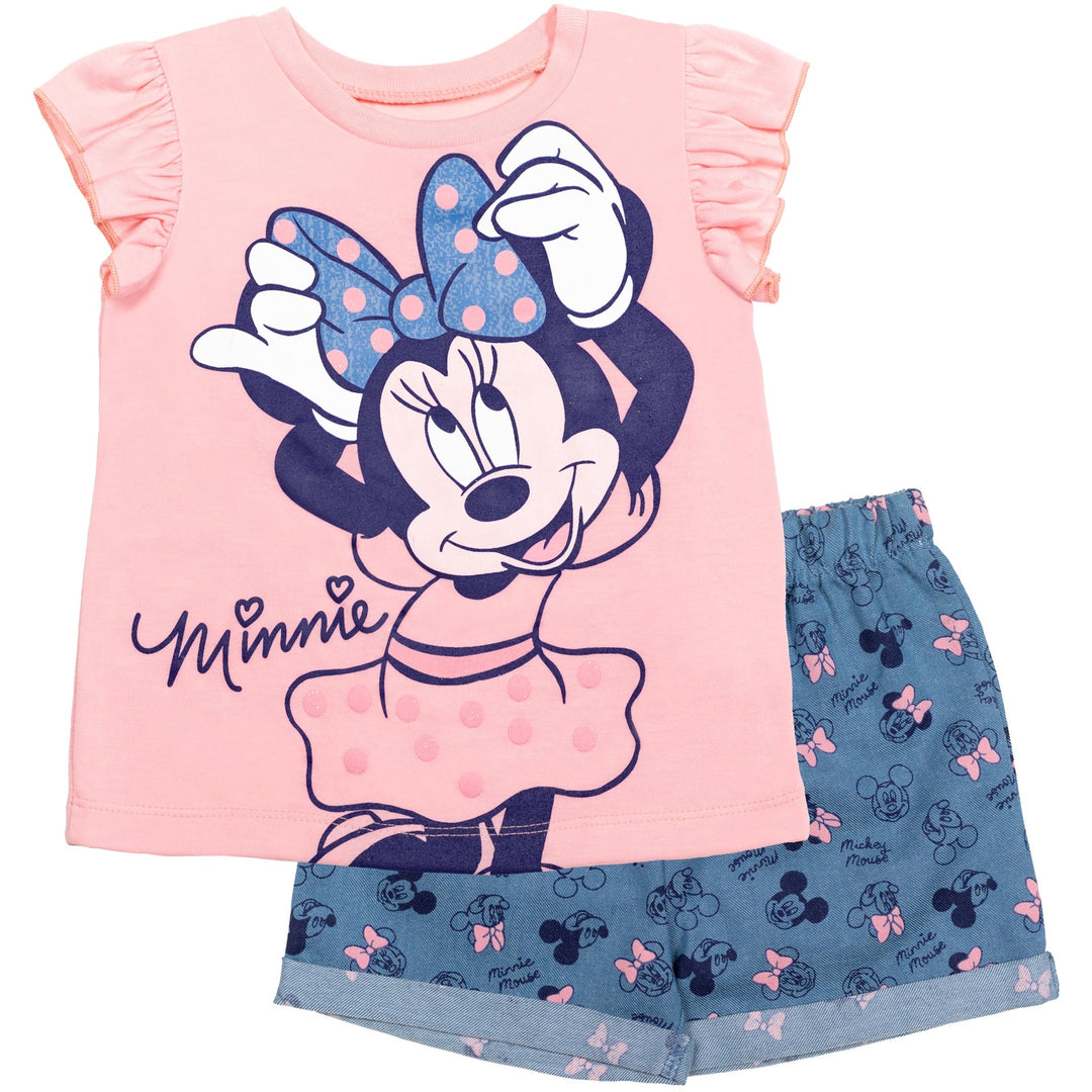 Disney Minnie Mouse T-Shirt and Shorts Outfit Set imagikids Baby