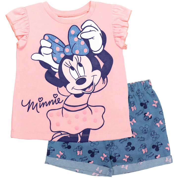 Disney Minnie Mouse T-Shirt and Shorts Outfit Set