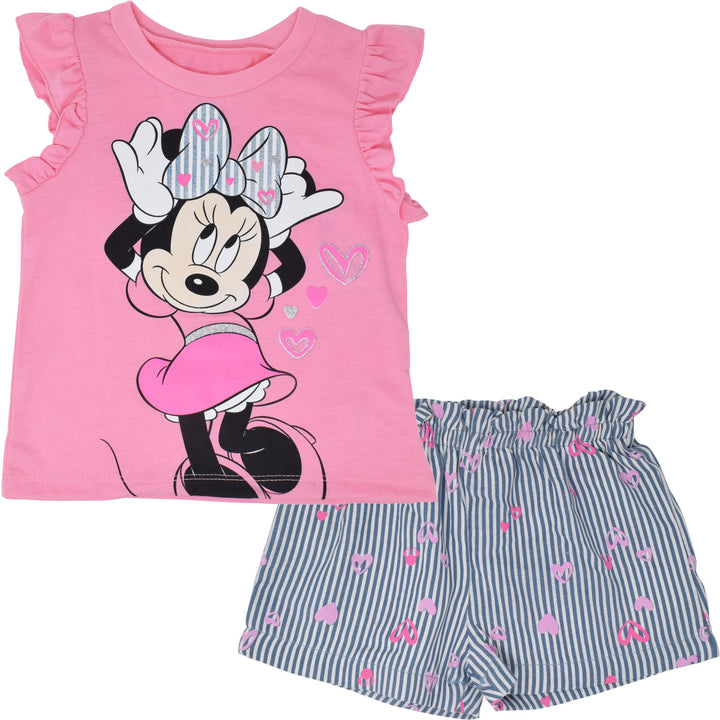 Disney Minnie Mouse T-Shirt and Shorts Outfit Set