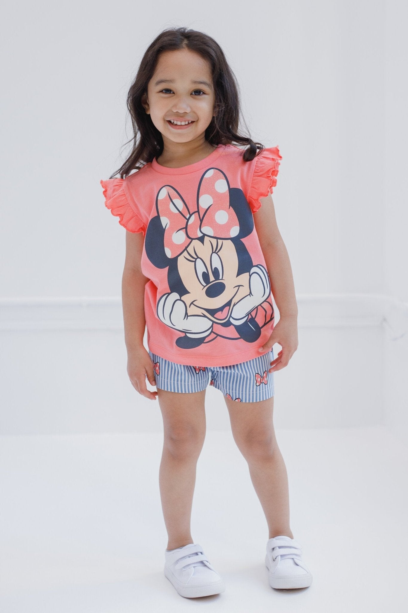 Disney Minnie Mouse Tank Top and Chambray Shorts Outfit Set - imagikids