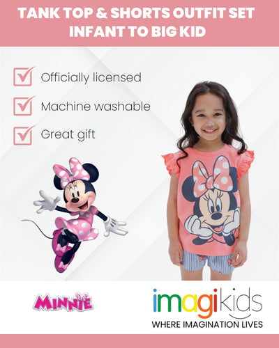 Disney Minnie Mouse Tank Top and Chambray Shorts Outfit Set