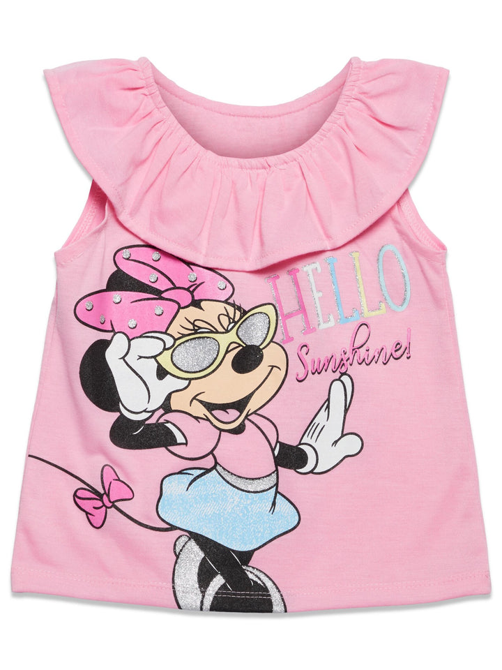 Disney Minnie Mouse Tank Top and Twill Shorts Outfit Set