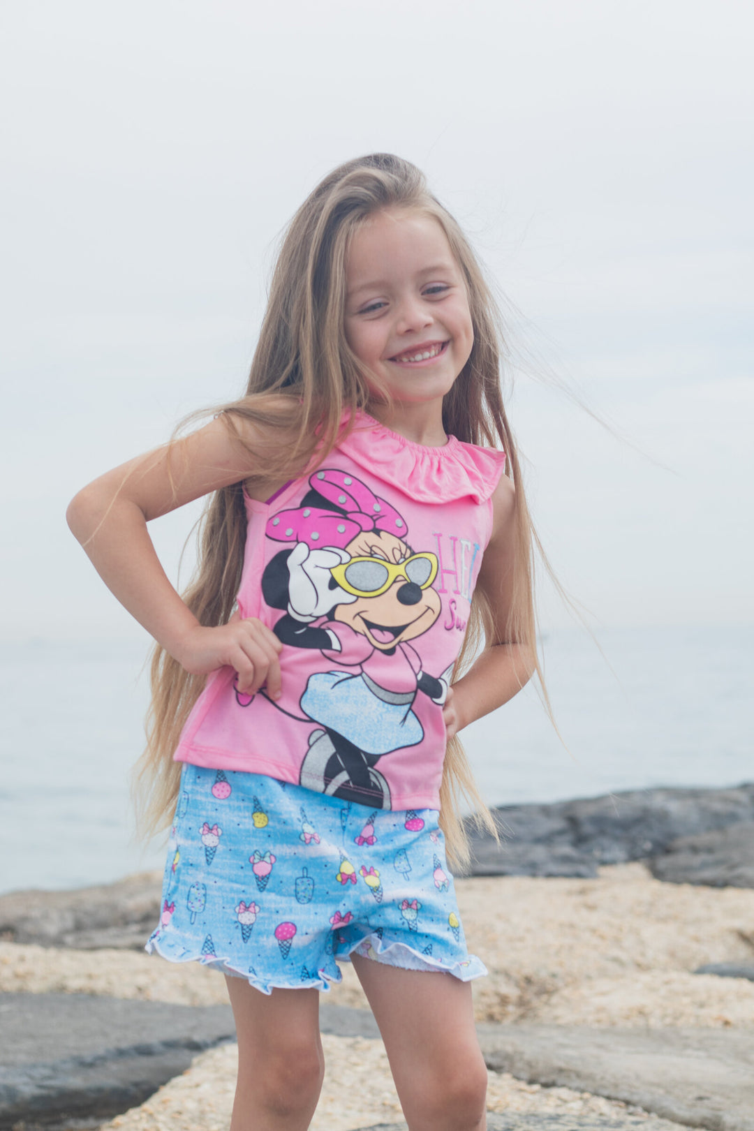 Disney Minnie Mouse Tank Top and Twill Shorts Outfit Set