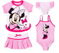 Disney Minnie Mouse UPF 50+ One Piece Bathing Suit Bikini Top Rash Guard Swim Skirt Modest Swimsuit Bottom 5 Set