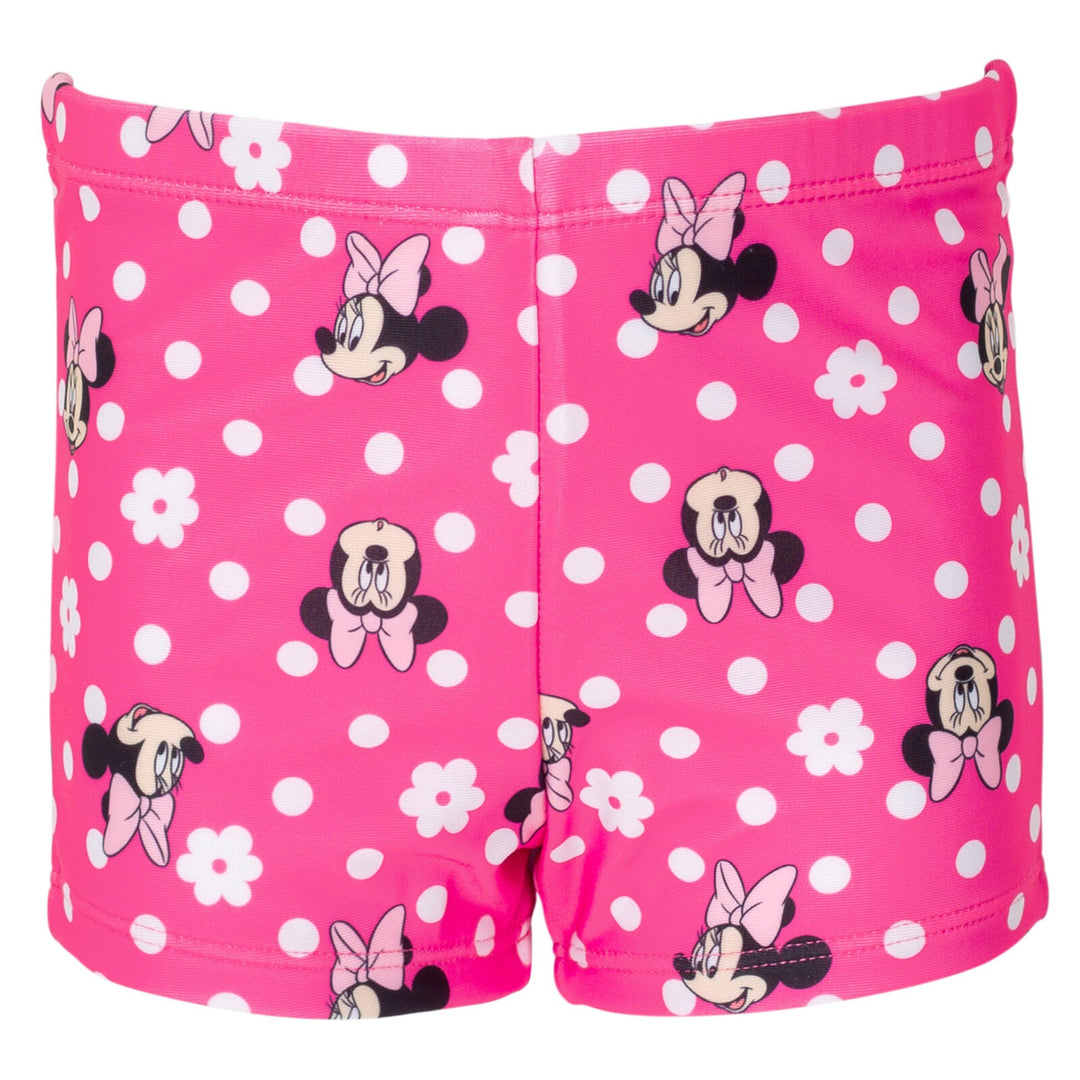 Disney Minnie Mouse UPF 50+ Rash Guard Swim Shorts Swimsuit Set - imagikids