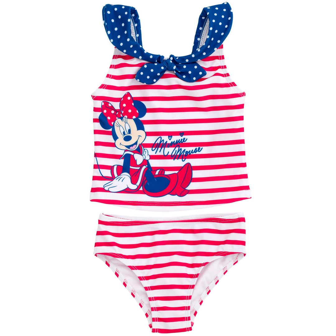 Disney Minnie Mouse UPF 50+ Tankini Top Bikini Bottom Swim Set - imagikids