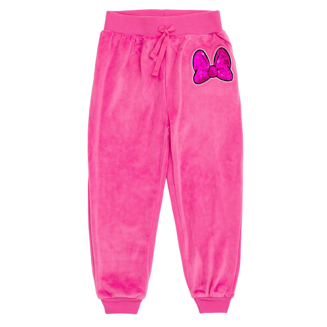 Disney Minnie Mouse Velour Zip Up Hoodie and Jogger Pants Outfit Set