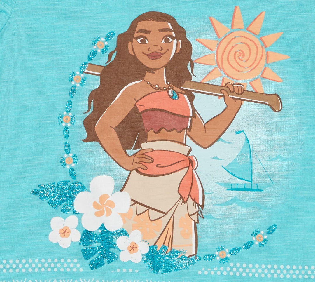 Camiseta Moana de Disney y falda de malla de tul