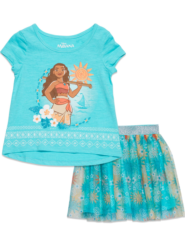 Disney Moana T-Shirt and Tulle Mesh Skirt