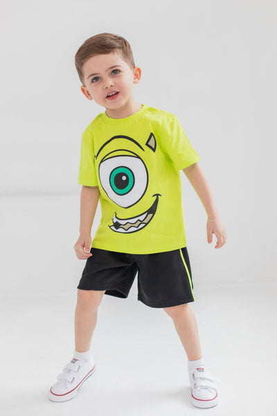 Disney Monsters Inc. Mike Wazowski T-Shirt and Mesh Shorts Outfit Set - imagikids