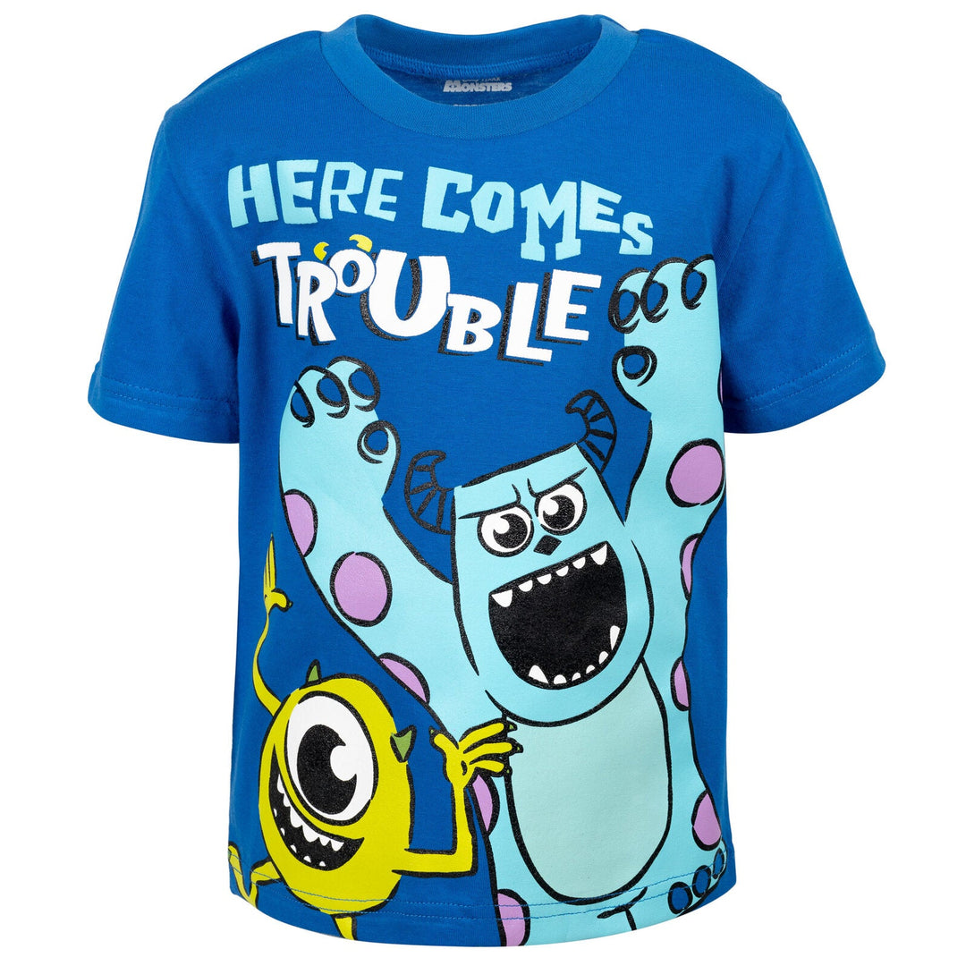 monsters inc tee Disney Monsters Inc. T-Shirt and Mesh Shorts Outfit Set – imagikids