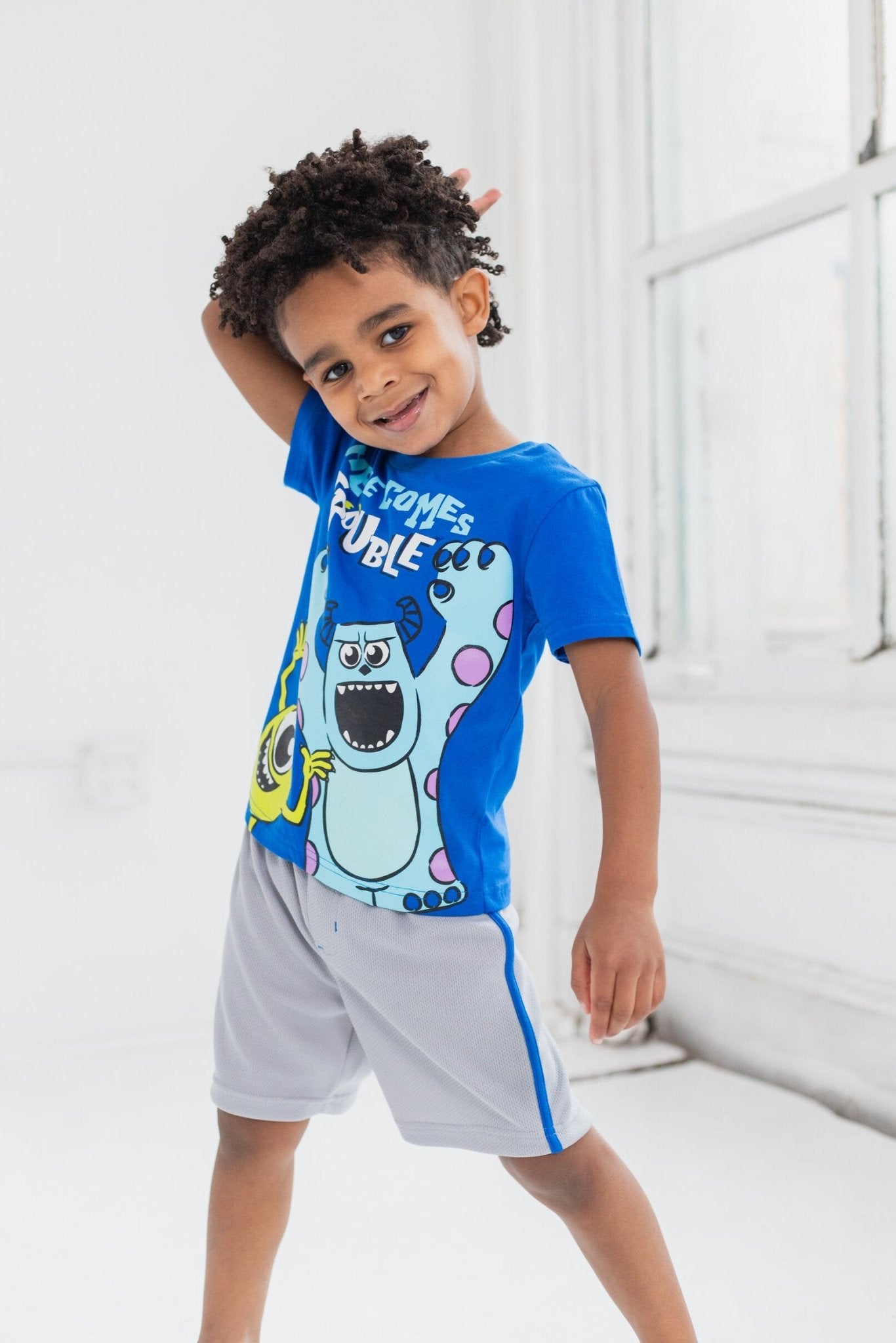 Disney Monsters Inc. T-Shirt and Mesh Shorts Outfit Set - imagikids