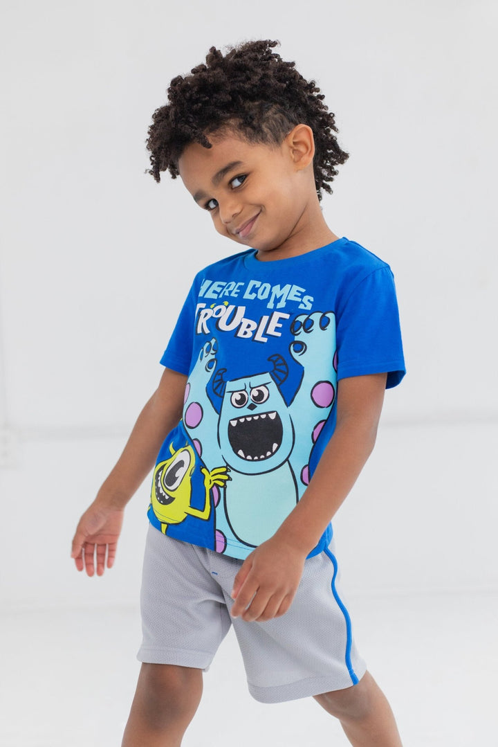 Disney Monsters Inc. T-Shirt and Mesh Shorts Outfit Set - imagikids