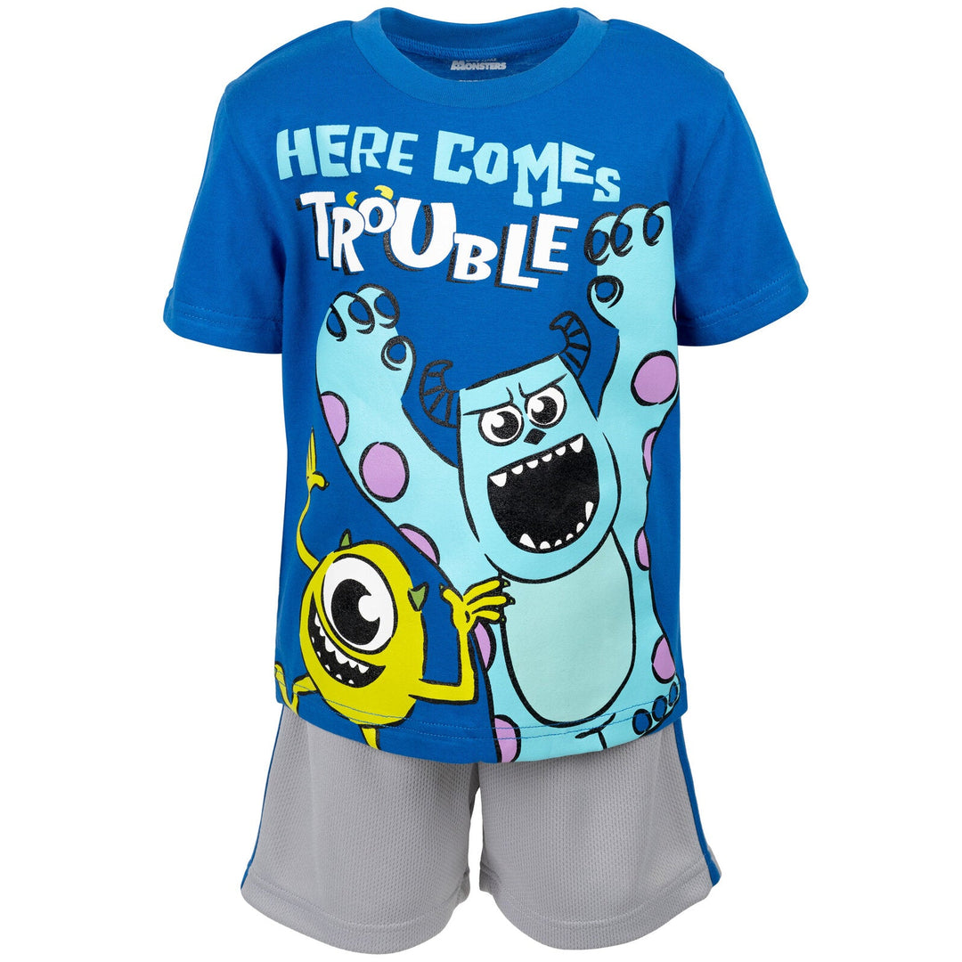 Disney Monsters Inc. T-Shirt and Mesh Shorts Outfit Set - imagikids