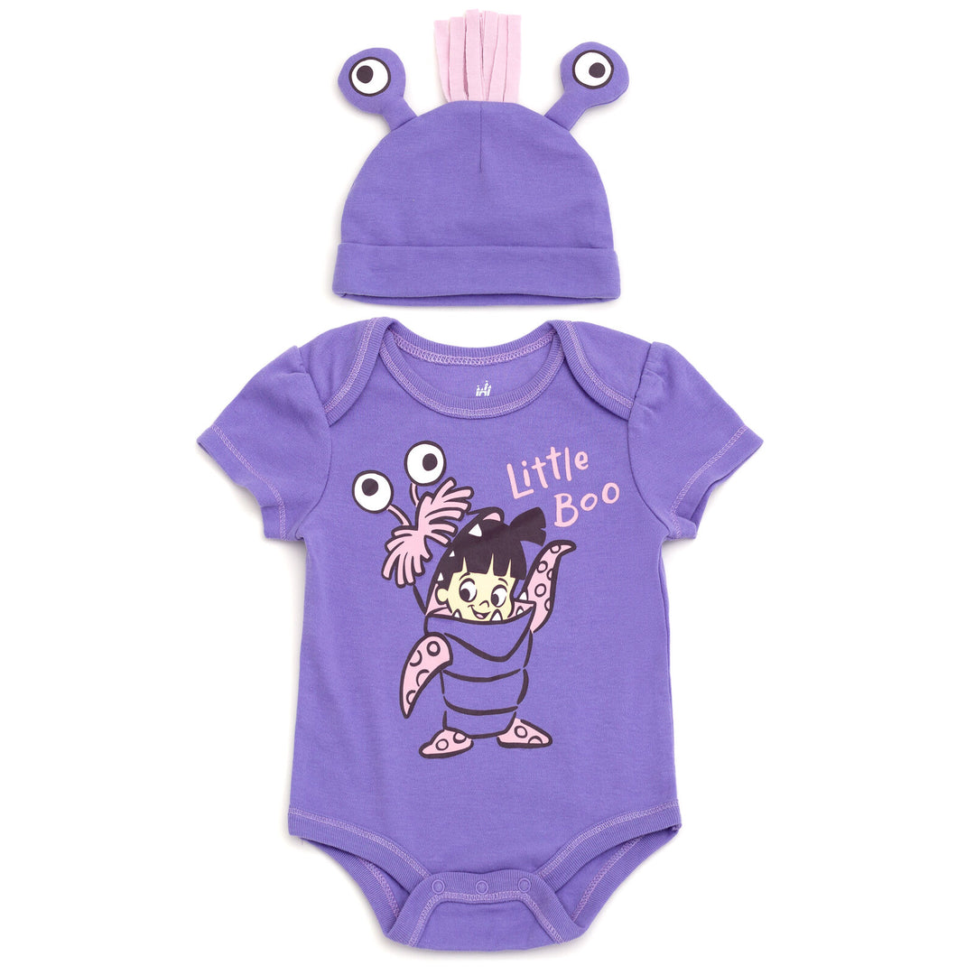 monsters inc boo in costume Monsters Inc. Baby Girls Boo Cosplay Bodysuit and Hat Set
