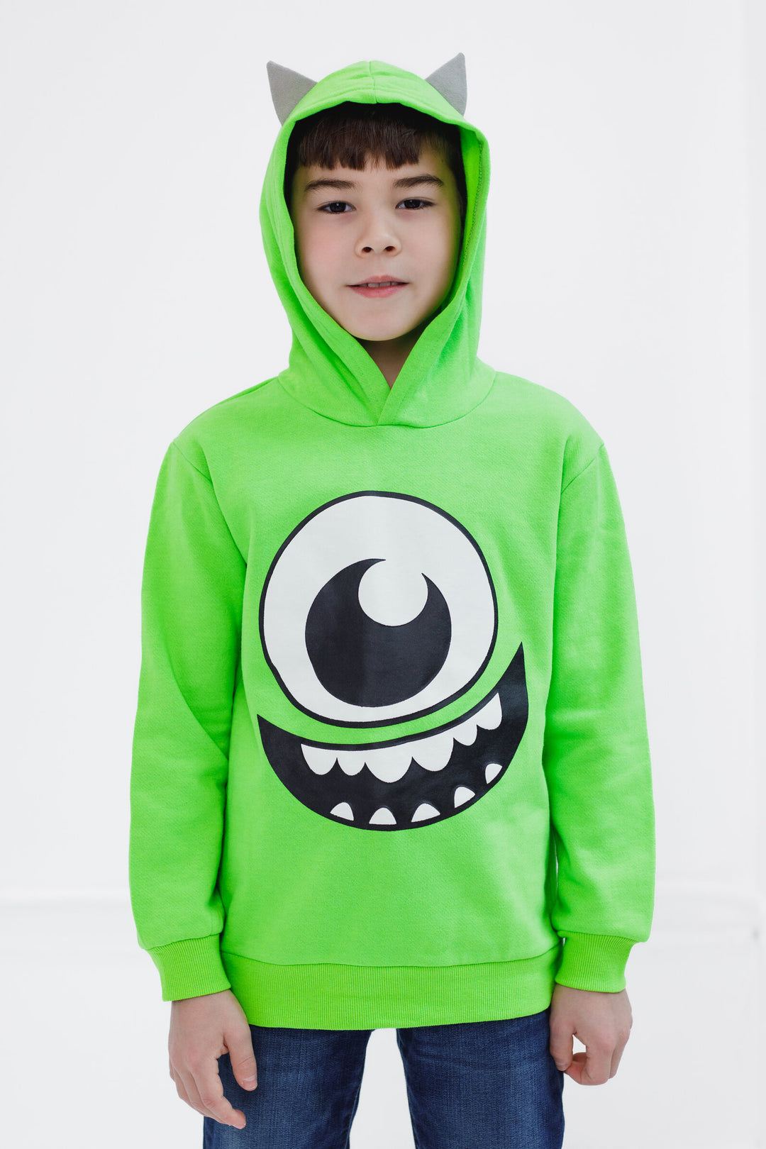 monsters inc sweatshirt Monsters Inc. Pixar Mike Wazowski Fleece Pullover Hoodie 6-6X / Mike Wazowski