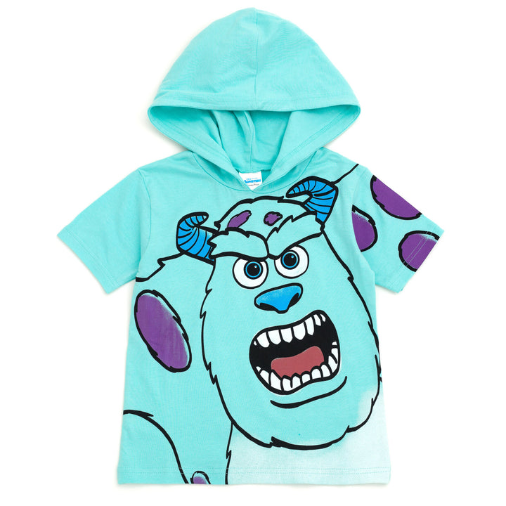 Disney Monsters Inc. Hooded T-Shirt and French Terry Shorts Outfit Set