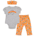 Disney Nightmare Before Christmas Baby Girls Bodysuit, Pants and Headband 3 Piece Outfit Set Newborn to Infant