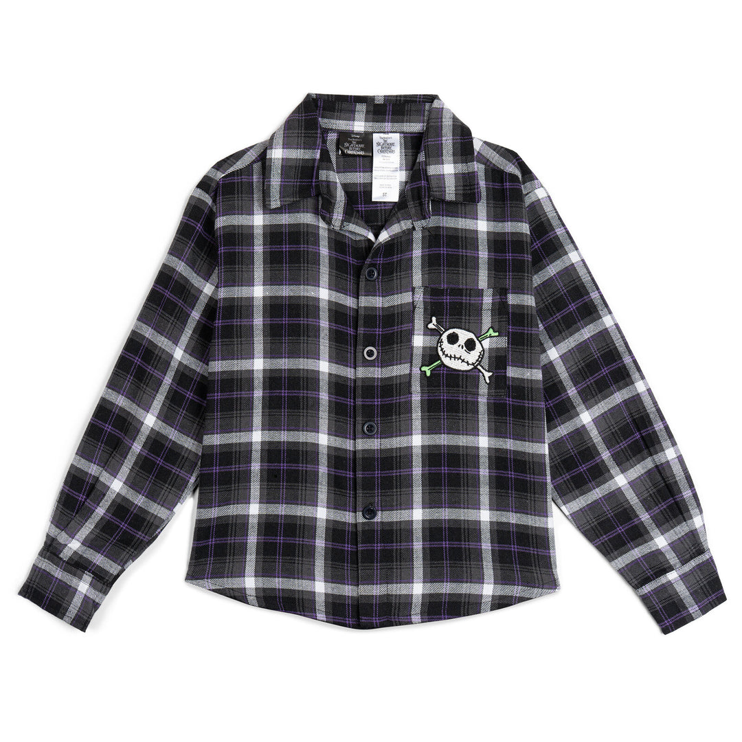 jack skellington dress shirt Nightmare Before Christmas Boys Disney Flannel Button Down Dress Shirt