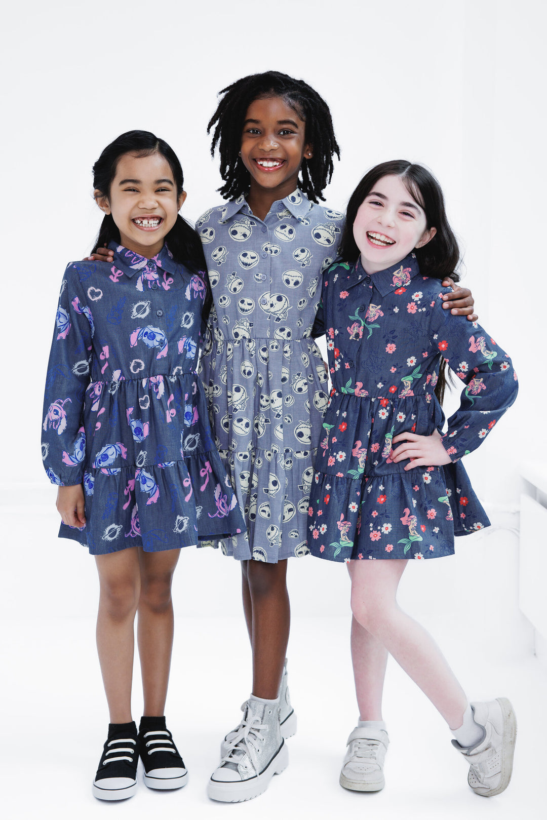 Disney Nightmare Before Christmas Jack Skellington Chambray Dress Toddler to Big Kid, Girl's, Size: 6, Blue Disney Nightmare Before Christmas Jack Skellington Chambray Dress Toddler to Big Kid, Girl's, Size: 6, Blue