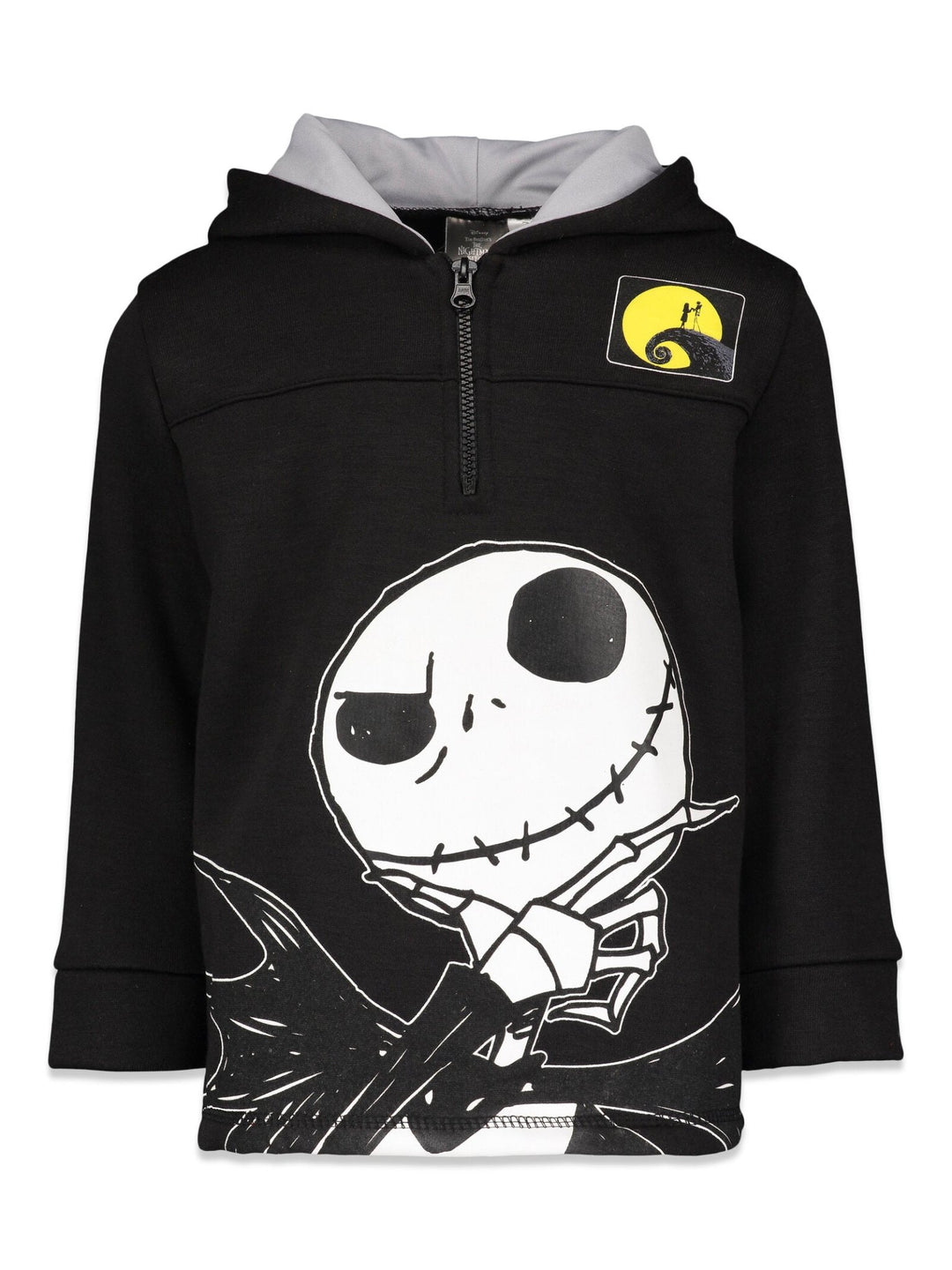 Disney Nightmare Before Christmas Jack Skellington Fleece Half Zip Hoodie - imagikids