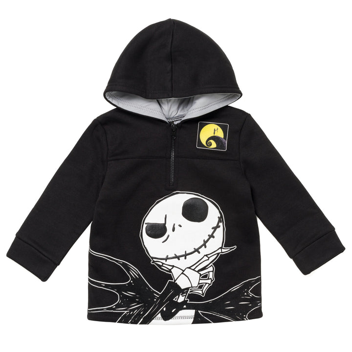 Disney Nightmare Before Christmas Jack Skellington Fleece Half Zip Hoodie