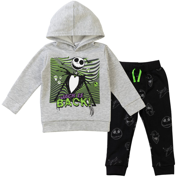 Disney Nightmare Before Christmas Jack Skellington Fleece Hoodie and Pants Outfit Set