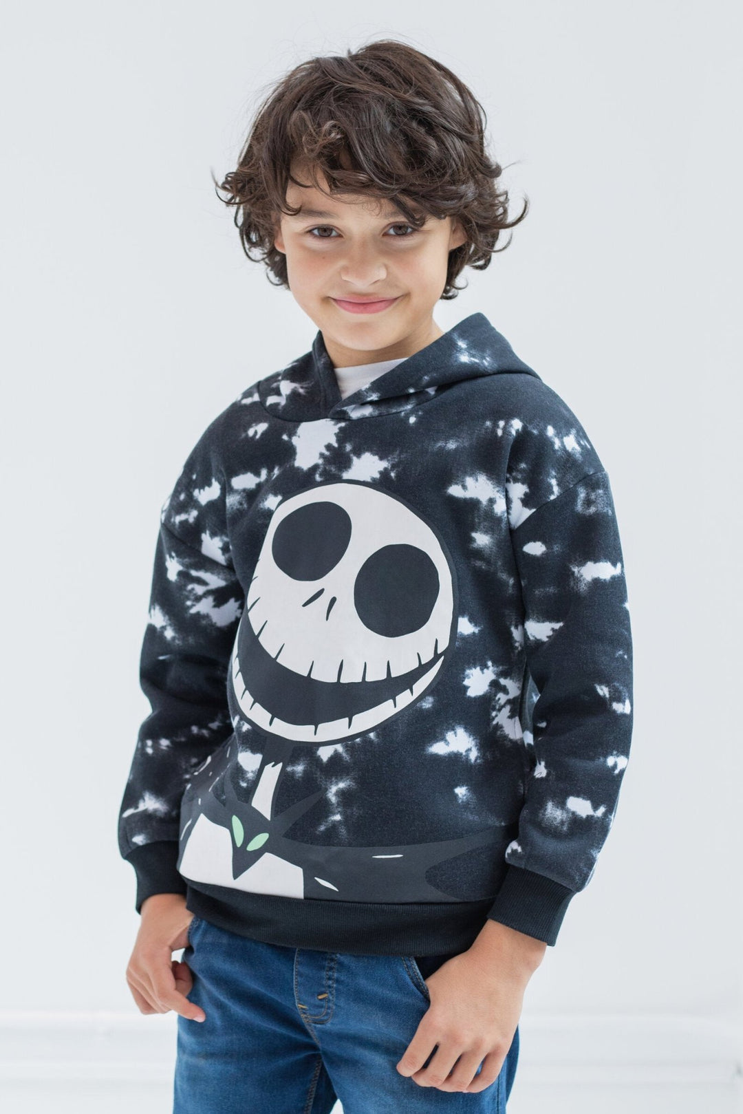 Disney Nightmare Before Christmas Jack Skellington Fleece Pullover Hoodie - imagikids