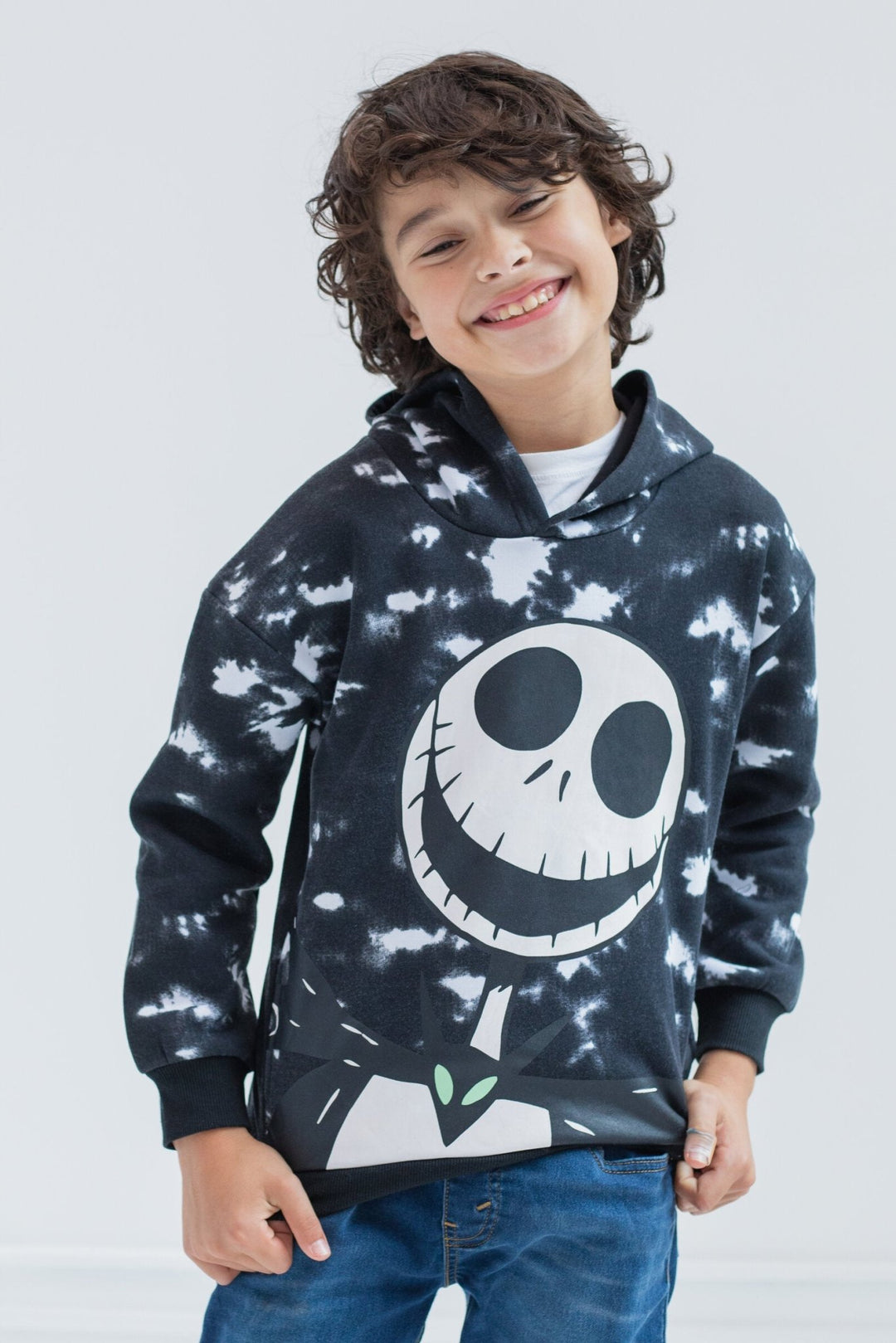 Disney Nightmare Before Christmas Jack Skellington Fleece Pullover Hoodie - imagikids