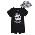 Disney Nightmare Before Christmas Jack Skellington Romper and Hat