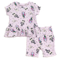 Disney Nightmare Before Christmas Ribbed Peplum T-Shirt and Shorts Outfit Set