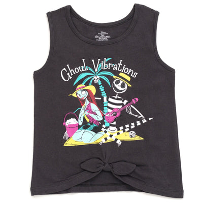 Disney Nightmare Before Christmas Tank Top and French Terry Shorts Outfit Set - imagikids