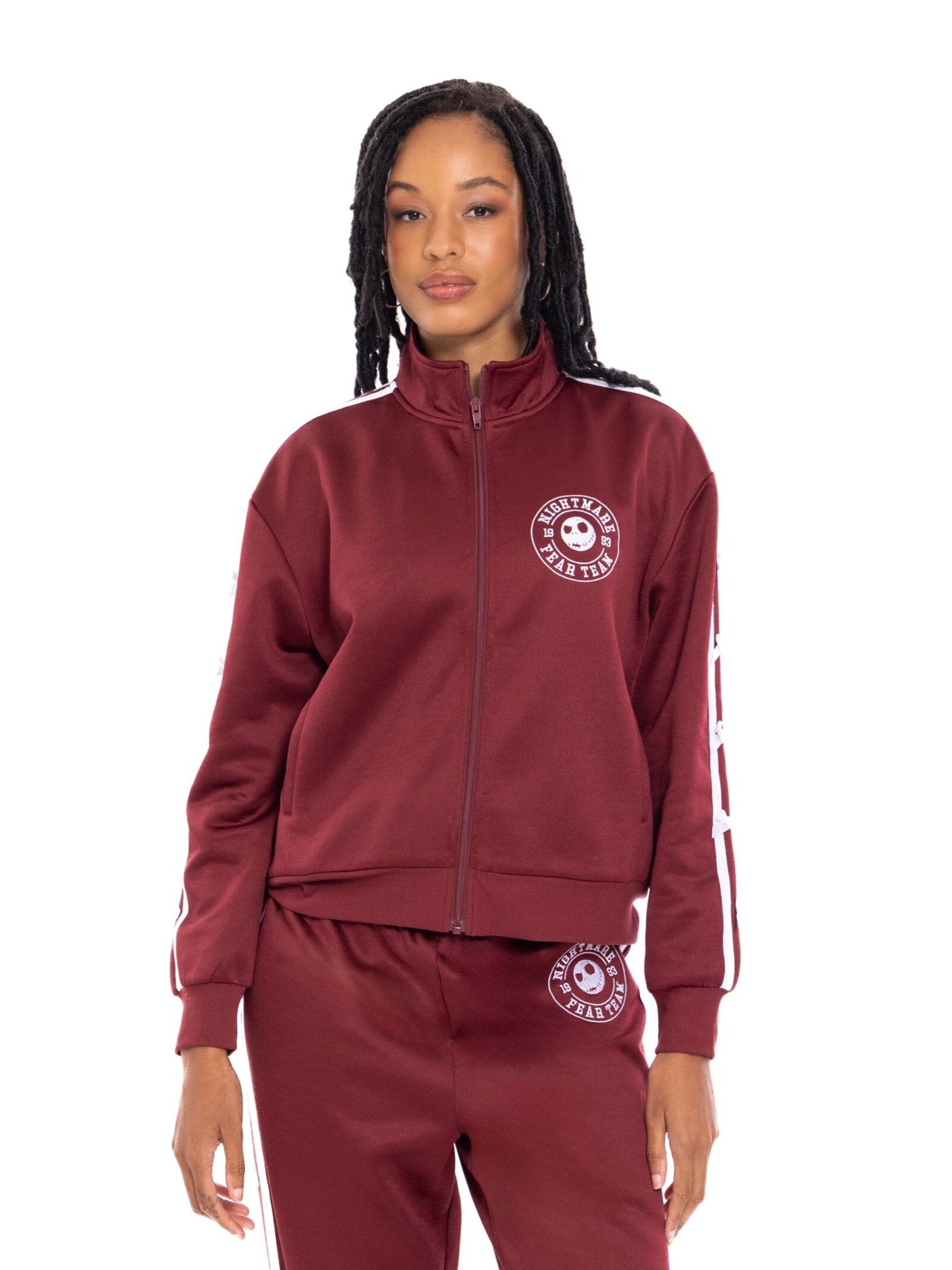 Disney Nightmare Before Christmas Zip Up Track Jacket Adult Disney Nightmare Before Christmas Zip Up Track Jacket Adult