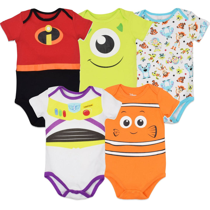 Disney Pixar 5 Pack Bodysuits - imagikids