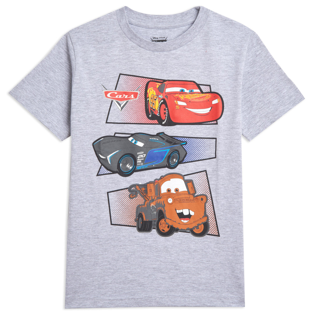 Disney Pixar Cars Lightning McQueen Pack de 3 camisetas gráficas