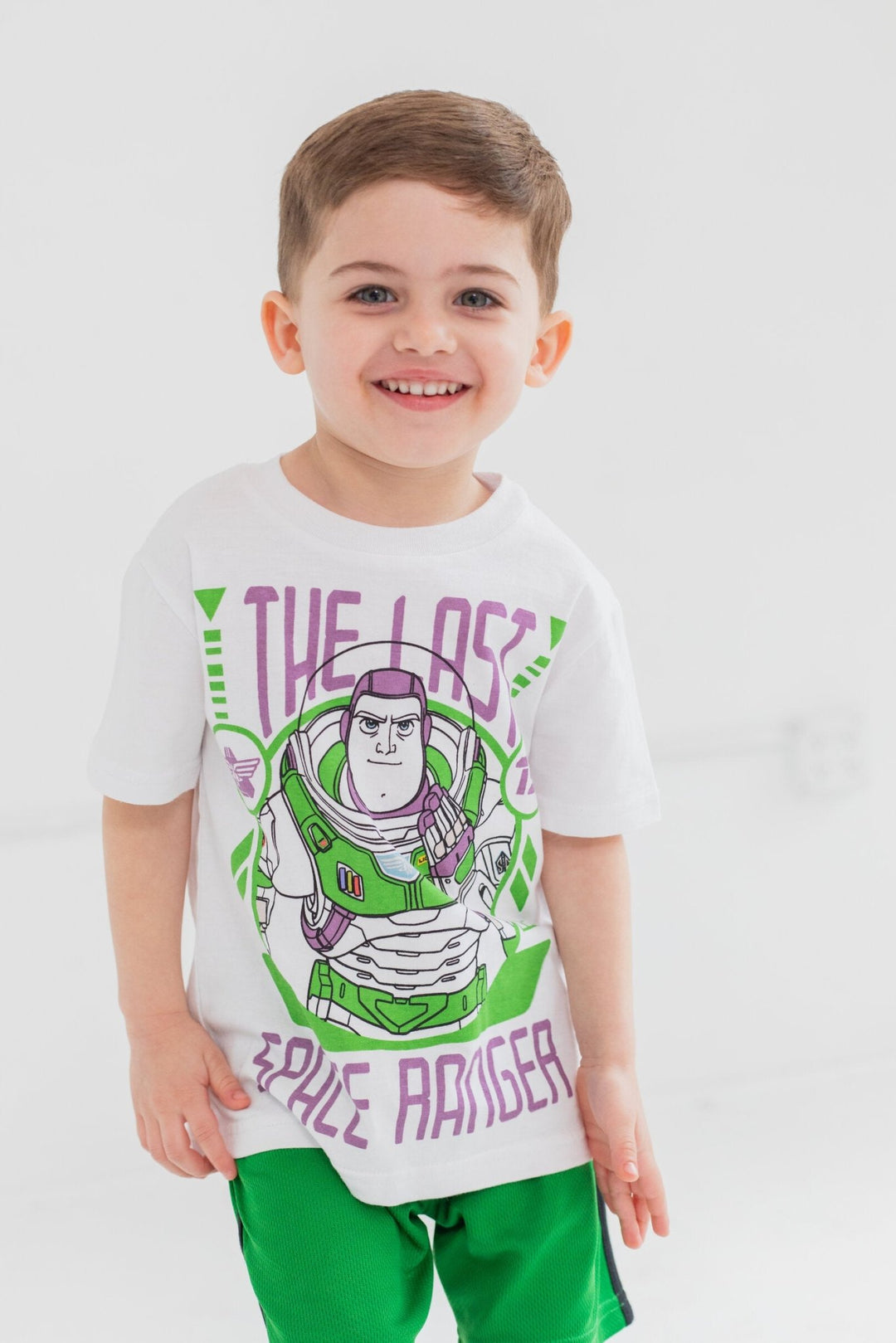 Disney Pixar Lightyear Buzz Lightyear T-Shirt and Mesh Shorts Outfit Set - imagikids