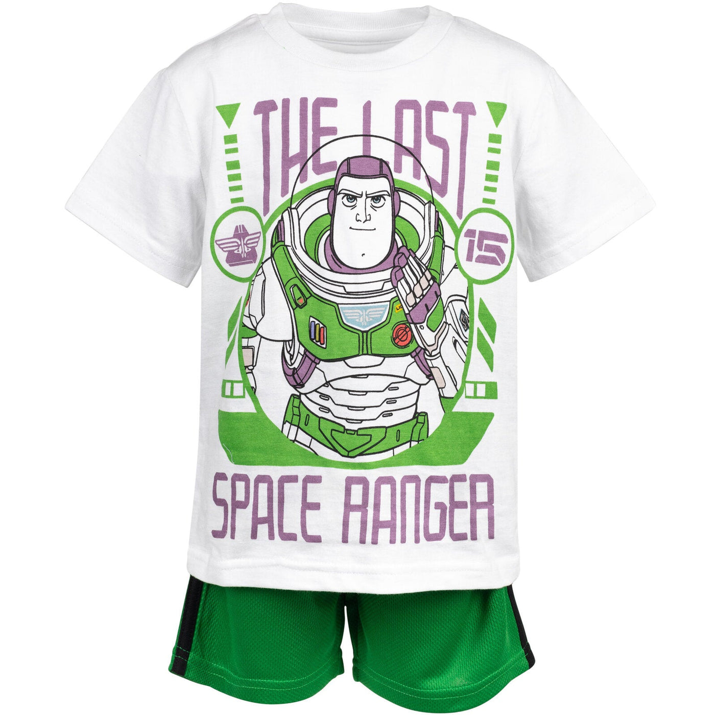Disney Pixar Lightyear Buzz Lightyear T-Shirt and Mesh Shorts Outfit Set - imagikids