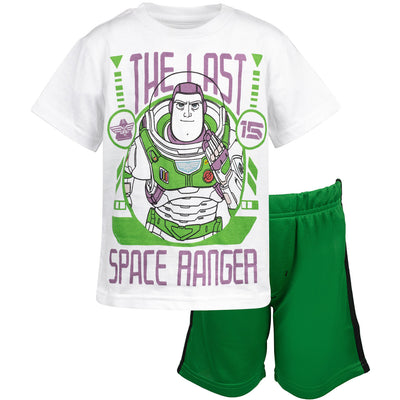 Disney Pixar Lightyear Buzz Lightyear T-Shirt and Mesh Shorts Outfit Set