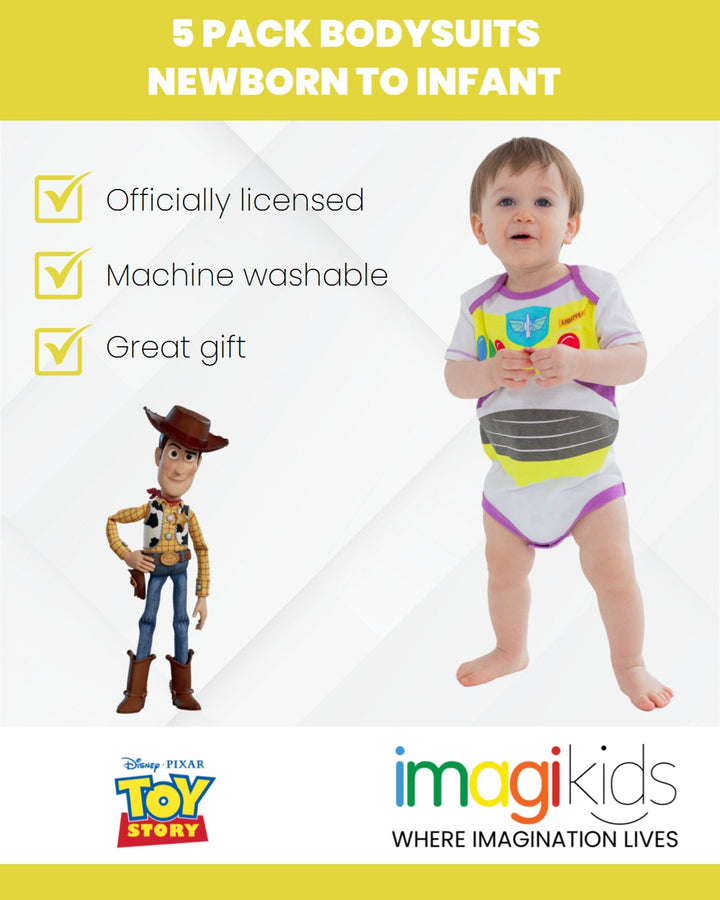 Disney Pixar Toy Story 5 Pack Bodysuits - imagikids