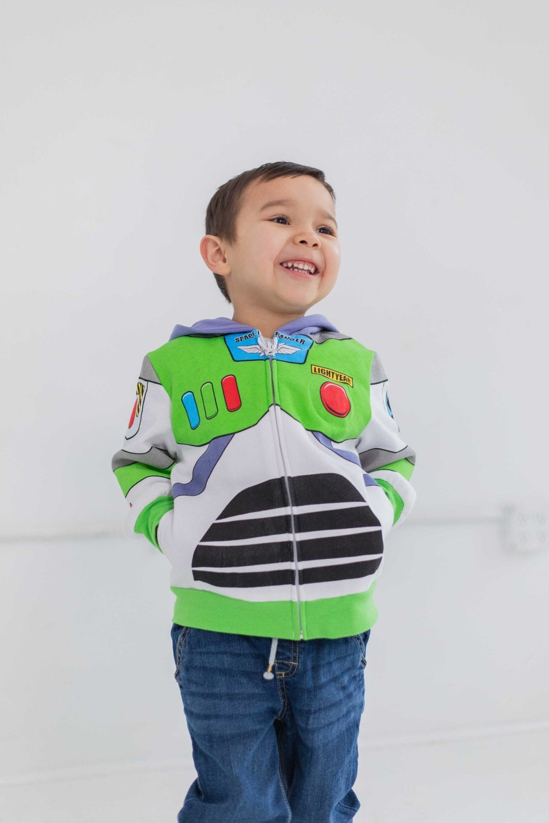 Disney Pixar Toy Story Buzz Lightyear Fleece Zip Up Hoodie - imagikids