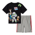 Disney Pixar Toy Story Woody Buzz Lightyear Bo Peep Rex Athletic T-Shirt Mesh Shorts Outfit Set Infant to Little Kid