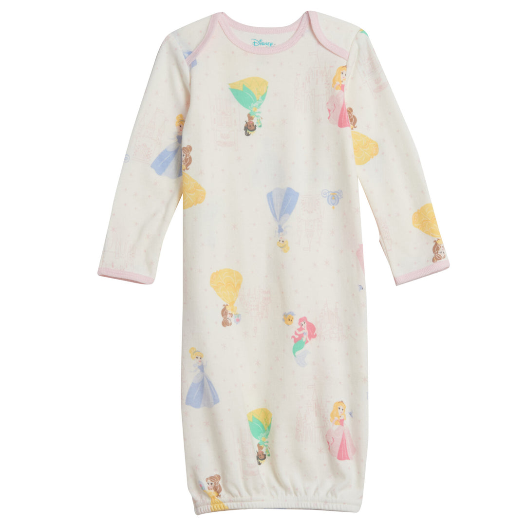 Disney Princess 3 Pack Long Sleeve Swaddle Sleeper Gowns