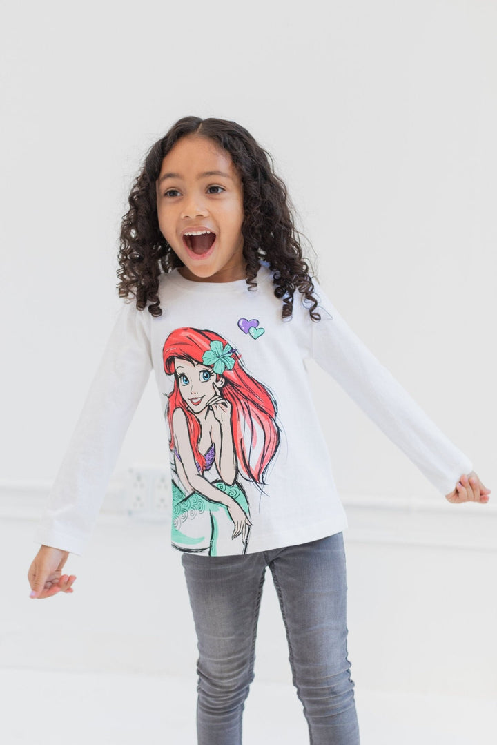 Disney Princess 3 Pack Long Sleeve T-Shirts - imagikids