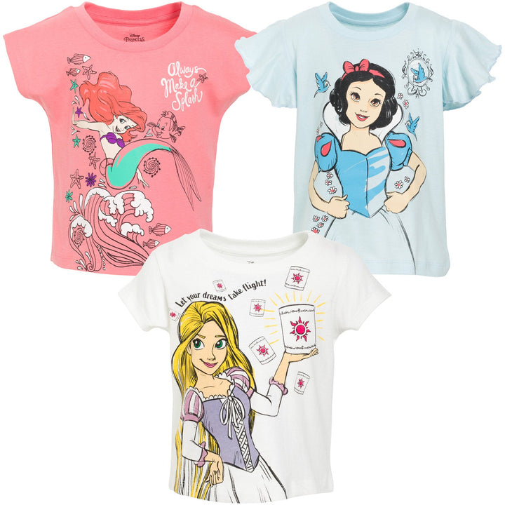 Disney Princess 3 Pack T-Shirts - imagikids