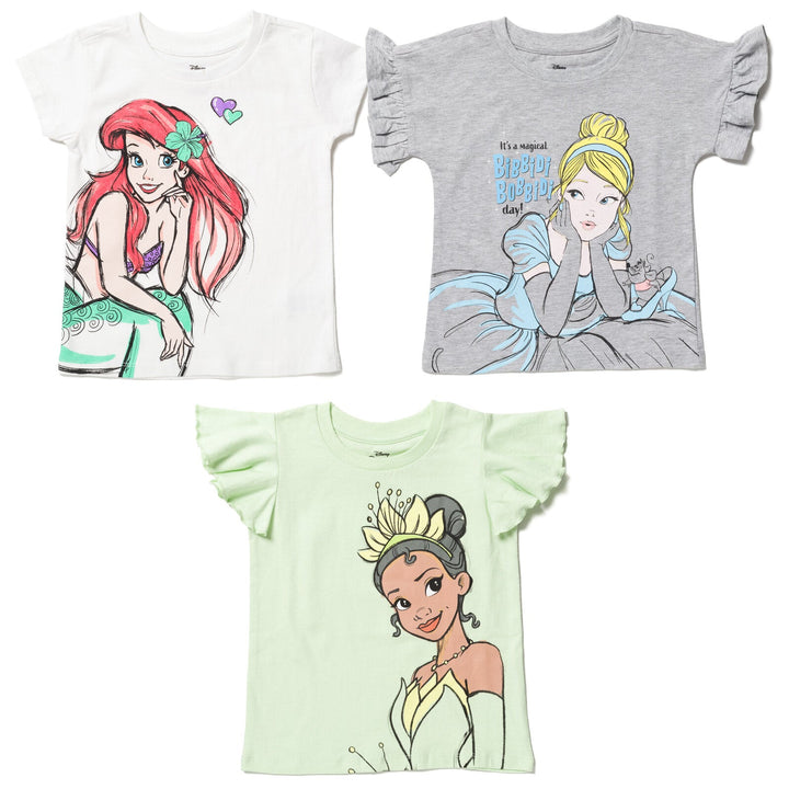 Disney Princess 3 Pack T-Shirts - imagikids