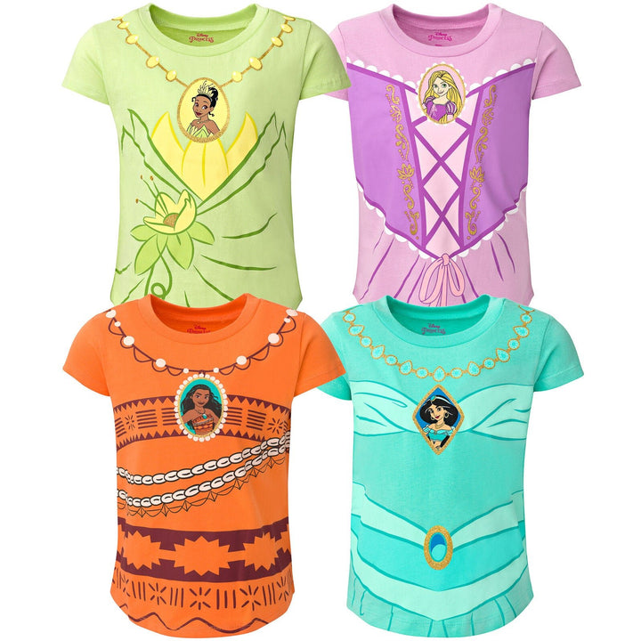 Disney Princess 4 Pack T-Shirts - imagikids