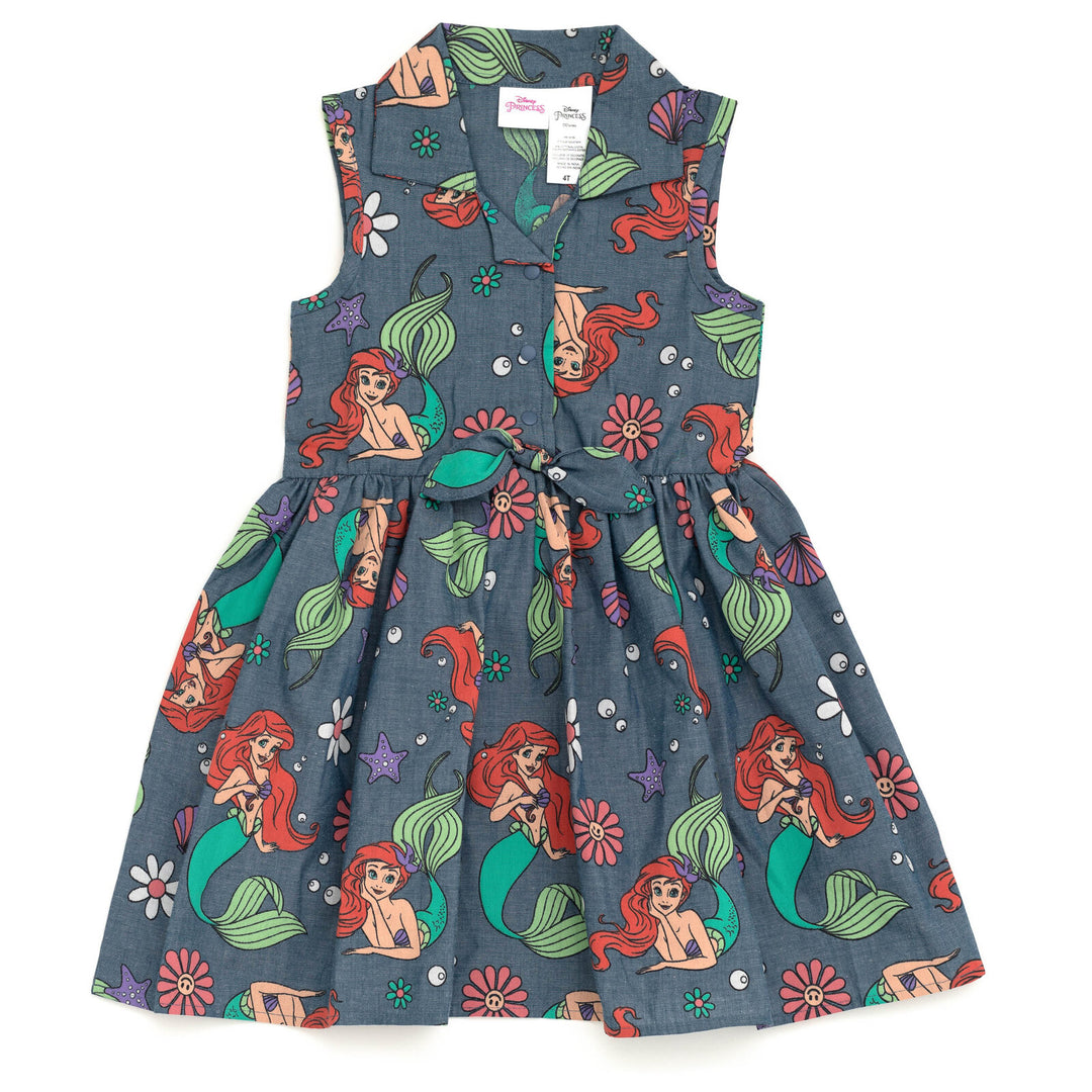 Disney Floral Chambray Skater Dress Newborn to Big Kid Sizes (0-3 Months Disney Floral Chambray Skater Dress Newborn to Big Kid Sizes (0-3 Months