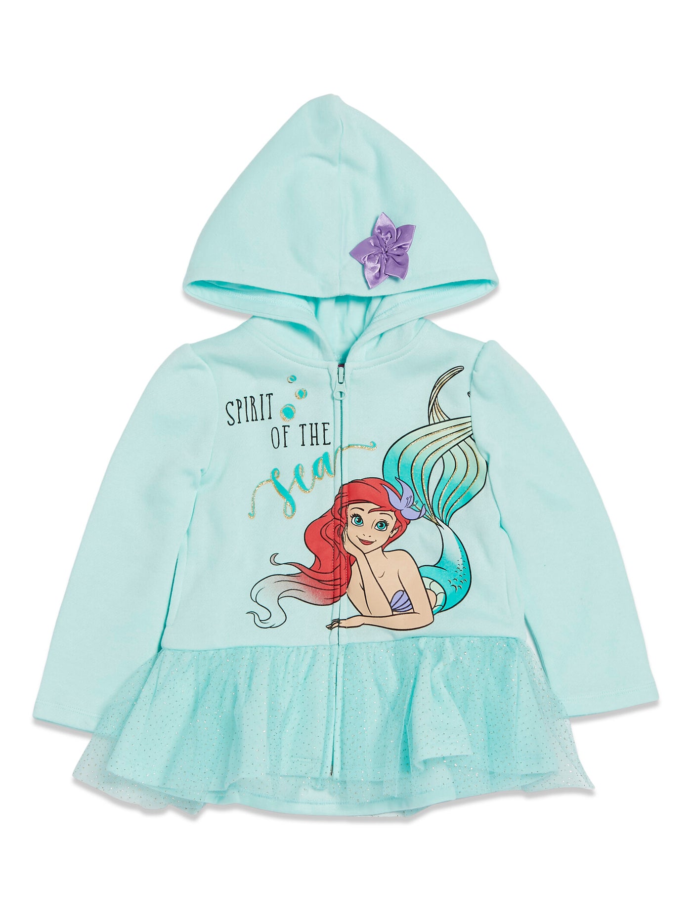Disney Princess Ariel Fleece Zip Up Hoodie